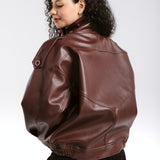 Main Leather Jacket Burgundy