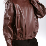 Main Leather Jacket Burgundy