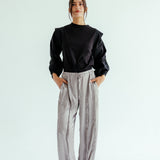 Satin Glow Pants Silver