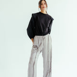 Satin Glow Pants Silver