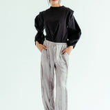 Satin Glow Pants Silver