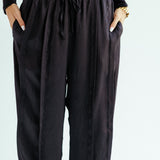 Satin Glow Pants Black