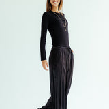 Satin Glow Pants Black