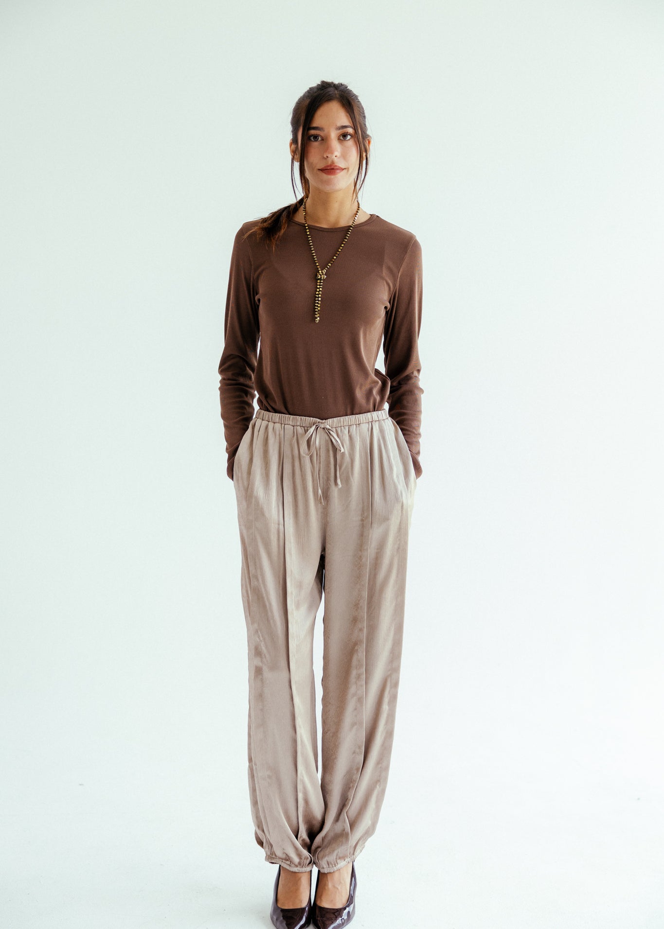 Satin Glow Pants Gold
