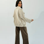 Aroma Leather Jacket Beige - AB ESSENTIALS