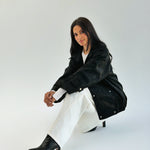 Aroma Leather Jacket Black - AB ESSENTIALS