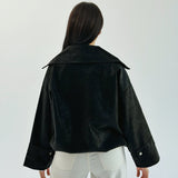 Aroma Leather Jacket Black - AB ESSENTIALS