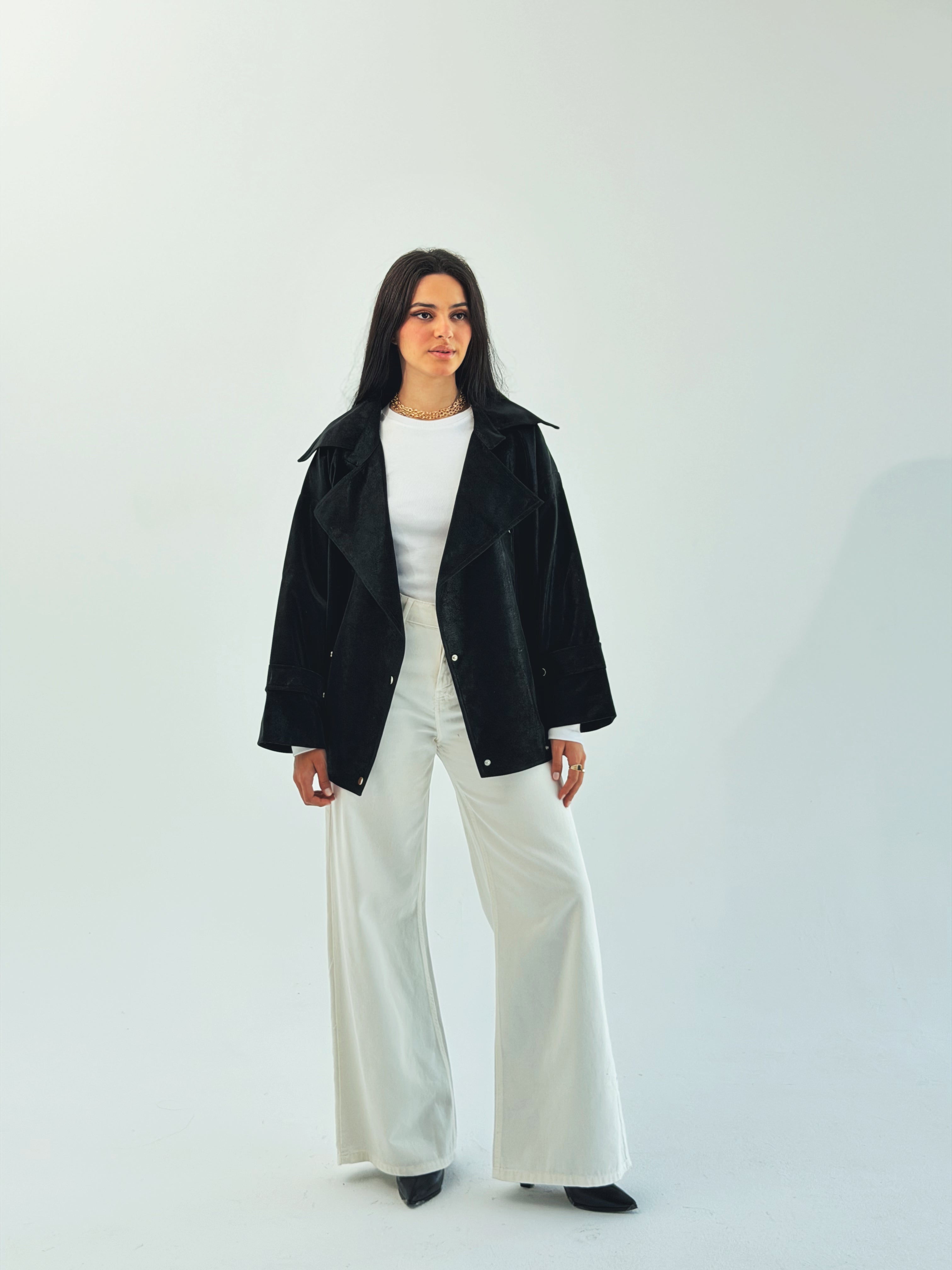 Aroma Leather Jacket Black - AB ESSENTIALS