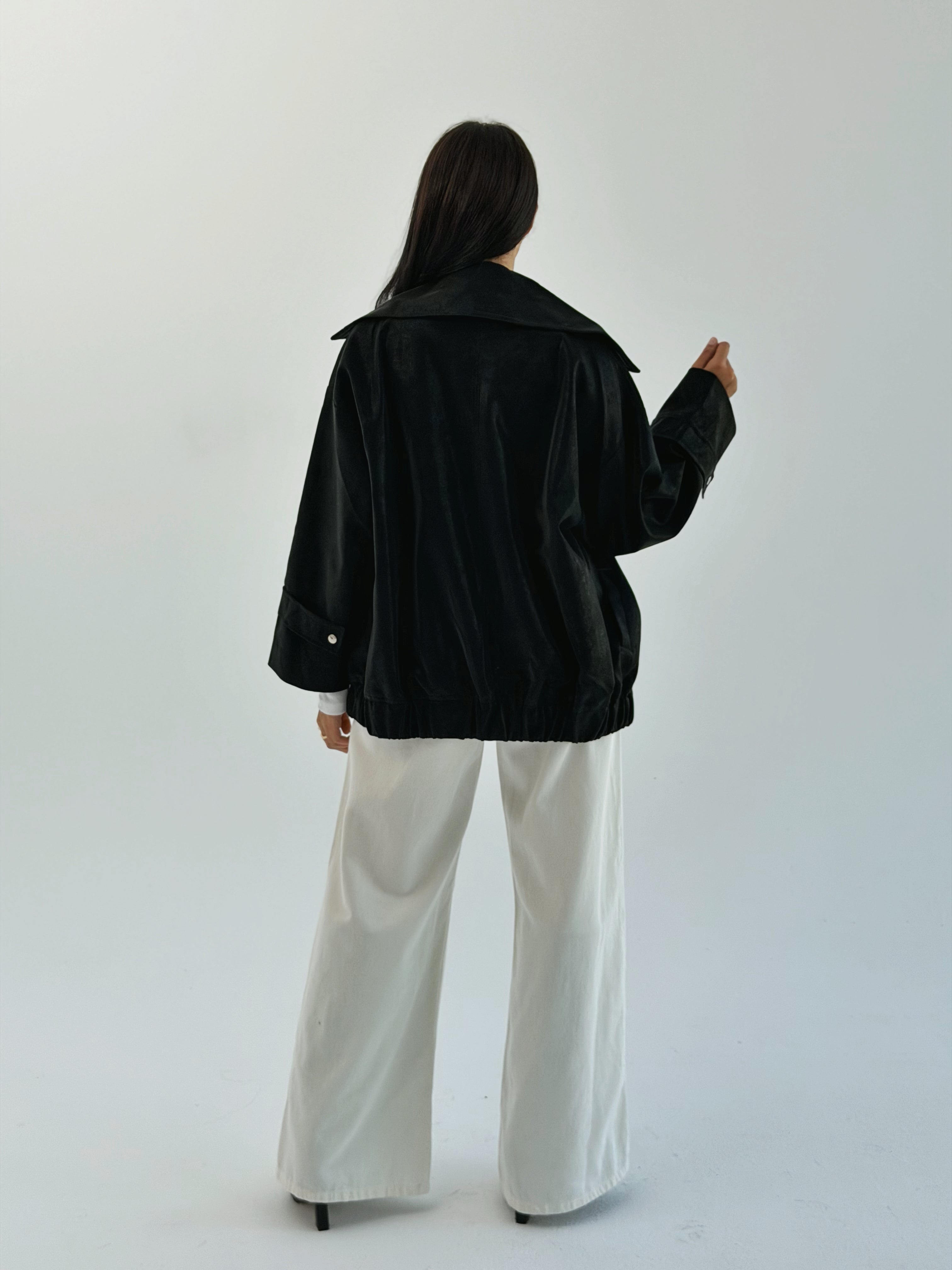 Aroma Leather Jacket Black - AB ESSENTIALS