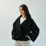Aroma Leather Jacket Black - AB ESSENTIALS