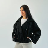 Aroma Leather Jacket Black - AB ESSENTIALS