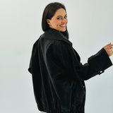 Aroma Leather Jacket Black - AB ESSENTIALS