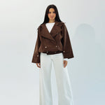 Aroma Leather Jacket Brown - AB ESSENTIALS