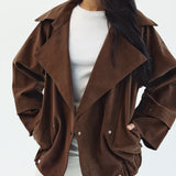 Aroma Leather Jacket Brown - AB ESSENTIALS