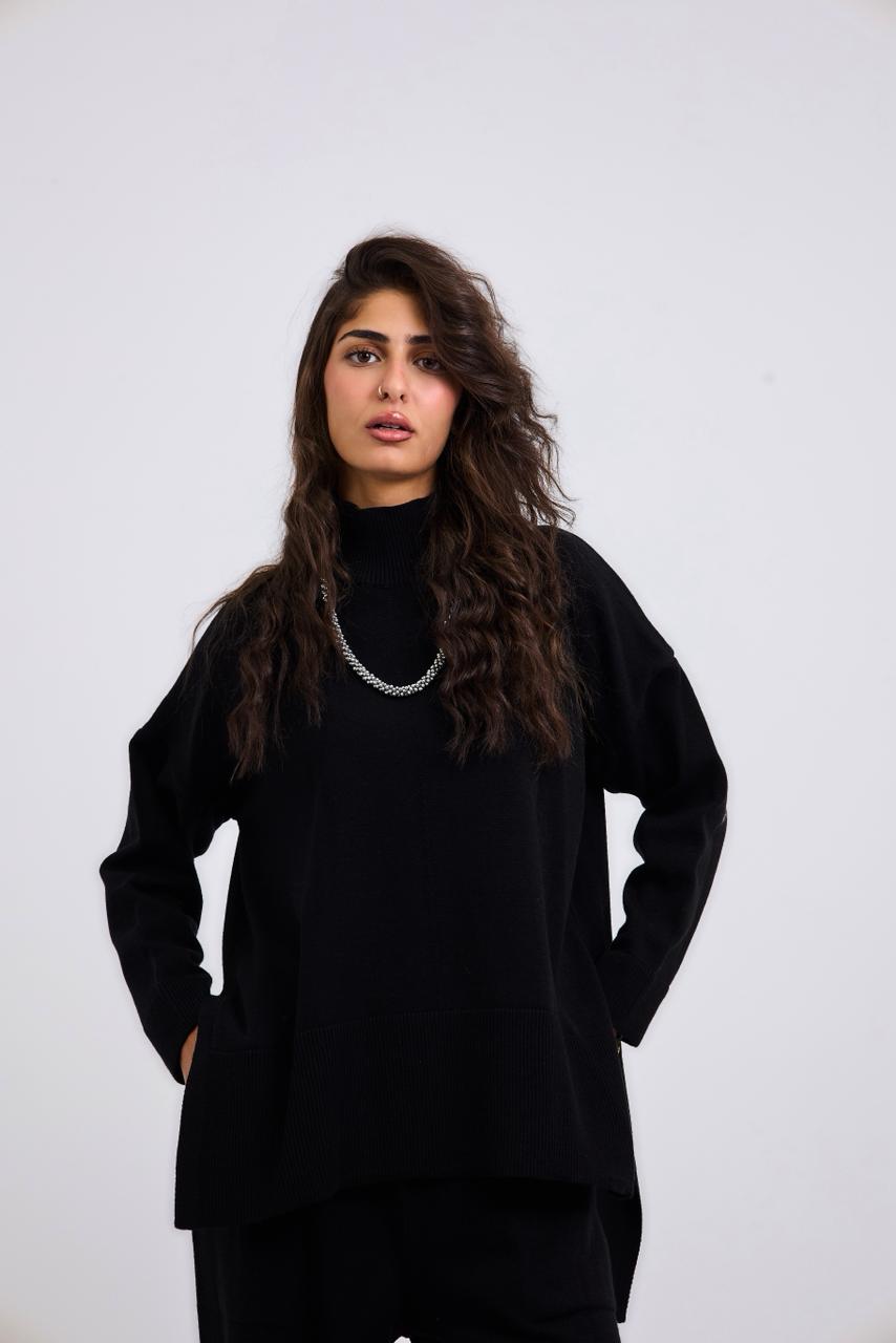 Baby Knit Top Black - AB ESSENTIALS