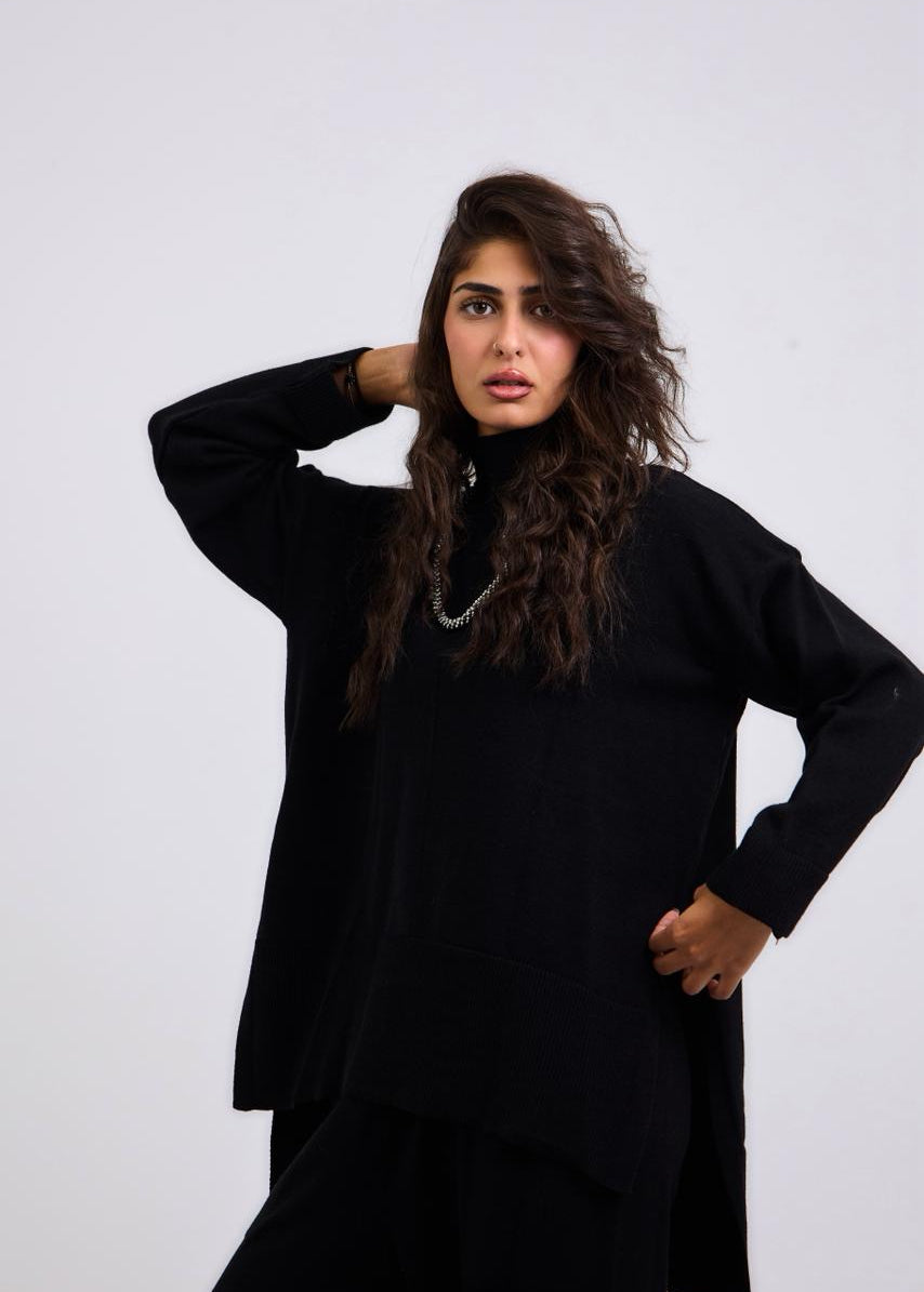 Baby Knit Top Black - AB ESSENTIALS