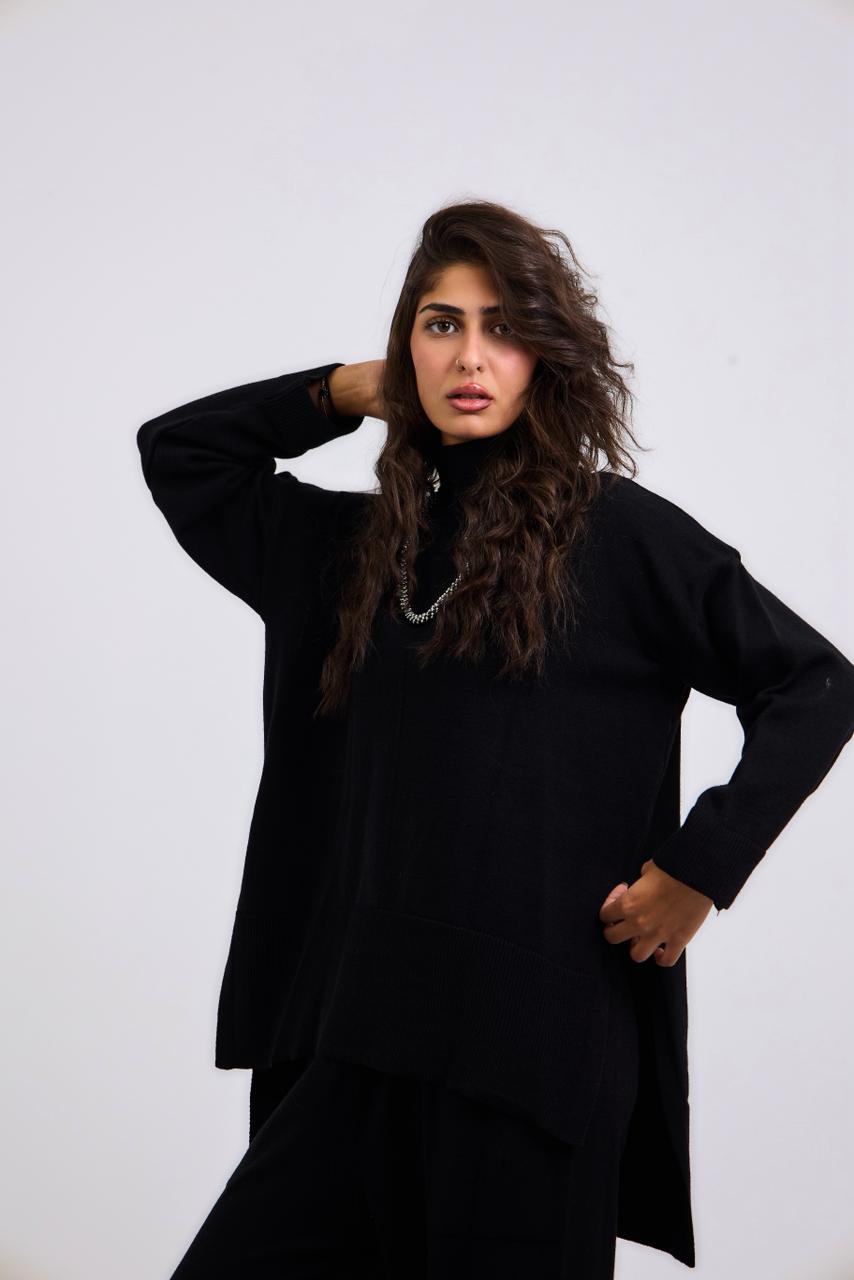 Baby Knit Top Black - AB ESSENTIALS