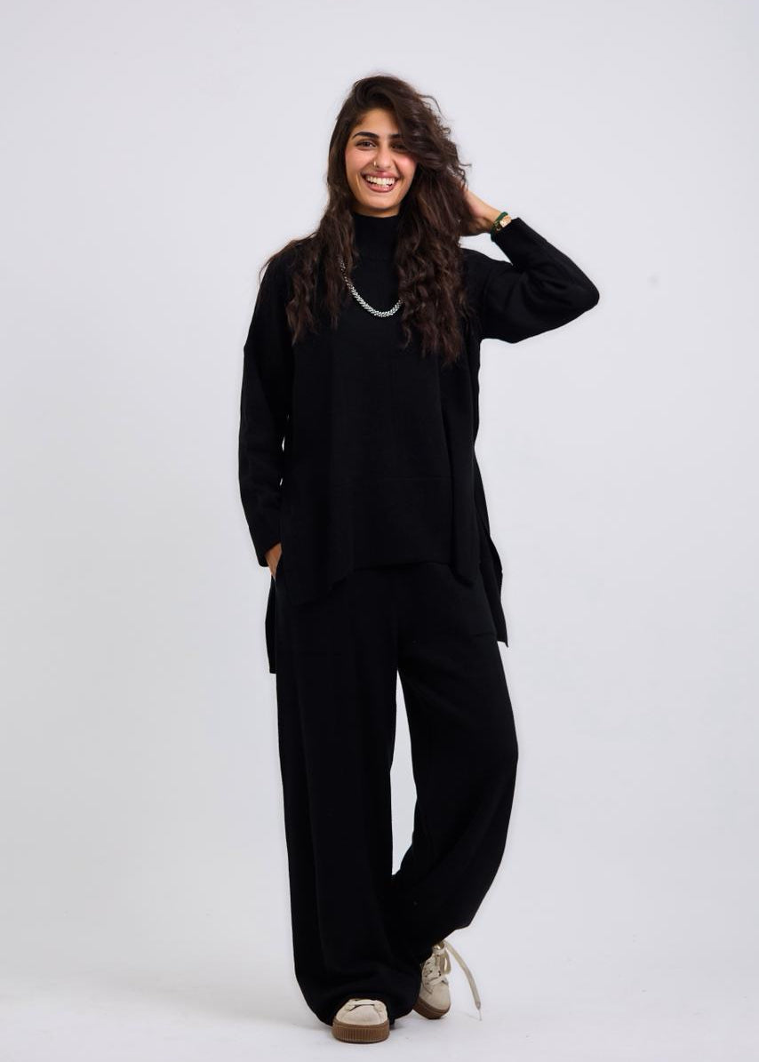 Baby Knit Top Black - AB ESSENTIALS