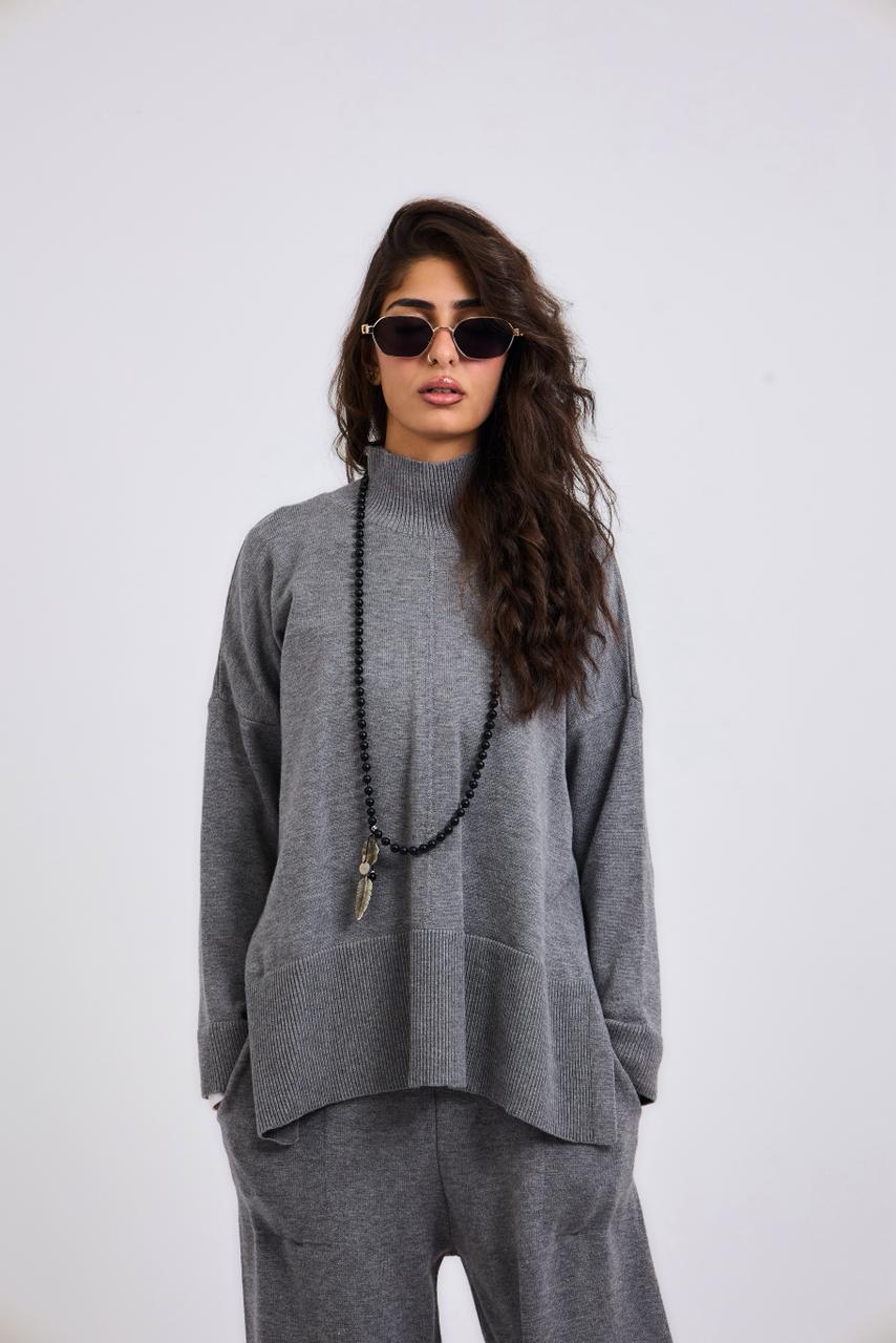 Baby Knit Top Grey - AB ESSENTIALS