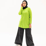 Basic Cotton Long Sleeve Top Apple green - AB ESSENTIALS