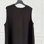 Basic Linen Dress No Sleeve Black - AB ESSENTIALS