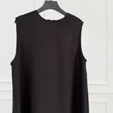 Basic Linen Dress No Sleeve Black - AB ESSENTIALS