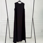 Basic Linen Dress No Sleeve Black - AB ESSENTIALS