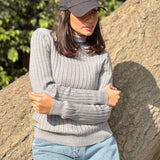Basic Wool Top Silver - AB ESSENTIALS