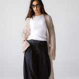 Beach Shimmer Long Cardigan Beige - AB ESSENTIALS