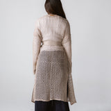 Beach Shimmer Long Cardigan Beige - AB ESSENTIALS