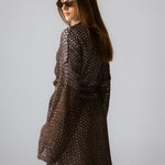 Beach Shimmer Long Cardigan Brown - AB ESSENTIALS