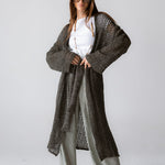Beach Shimmer Long Cardigan Olive - AB ESSENTIALS