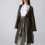 Beach Shimmer Long Cardigan Olive - AB ESSENTIALS