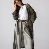 Beach Shimmer Long Cardigan Olive - AB ESSENTIALS