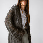 Beach Shimmer Long Cardigan Olive - AB ESSENTIALS