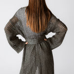 Beach Shimmer Long Cardigan Olive - AB ESSENTIALS