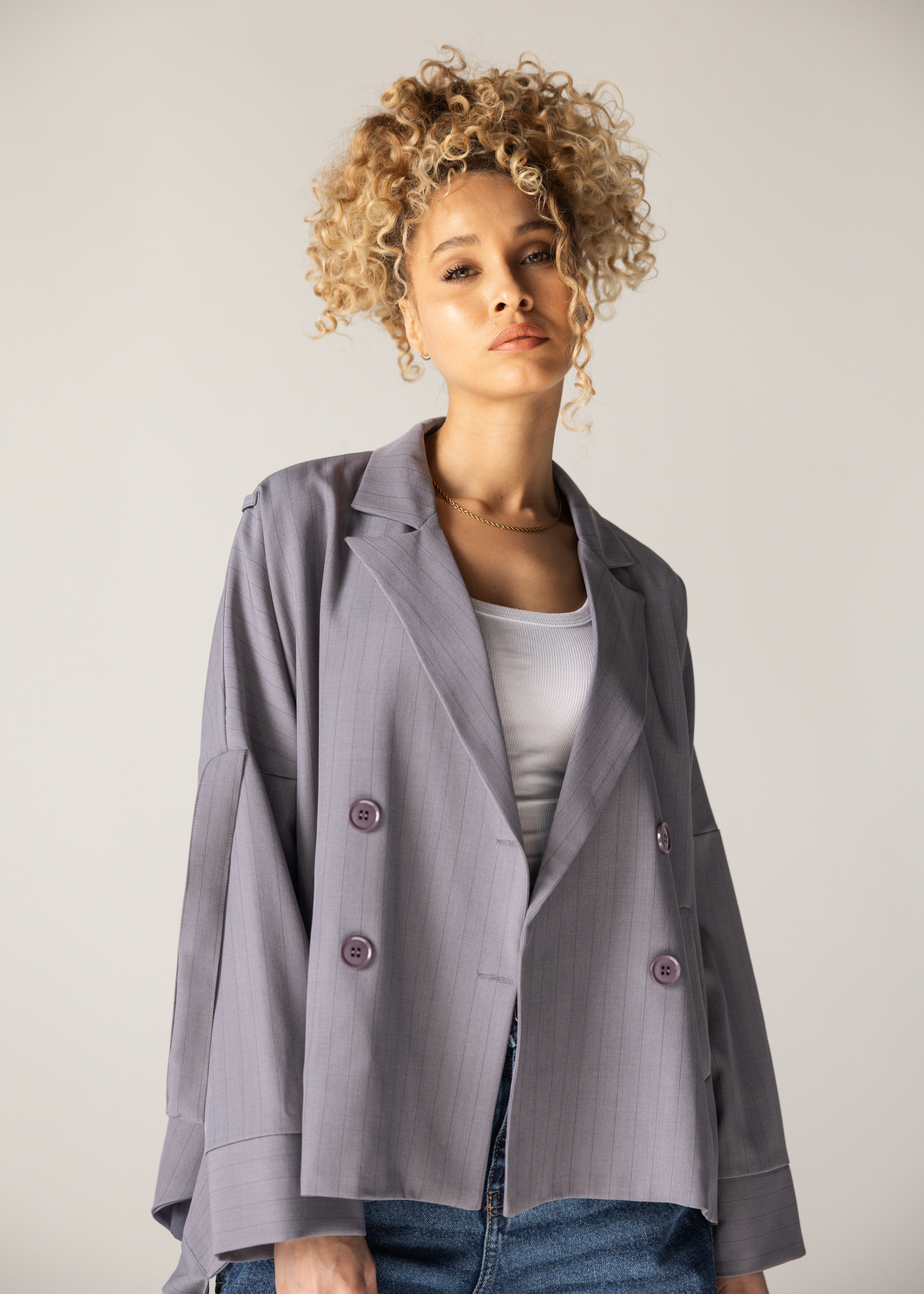 Bestie Blazer Grey - AB ESSENTIALS