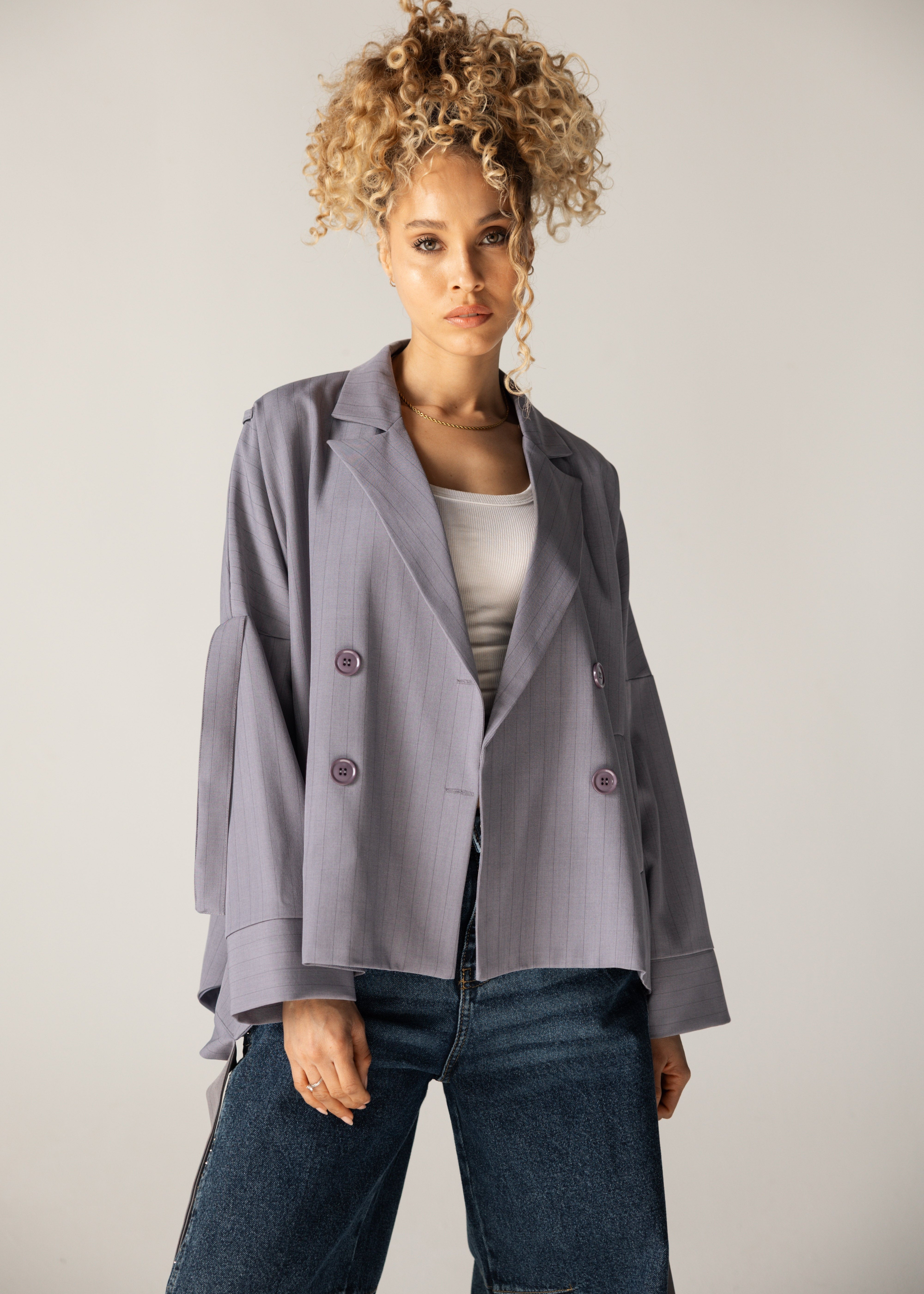 Bestie Blazer Grey - AB ESSENTIALS