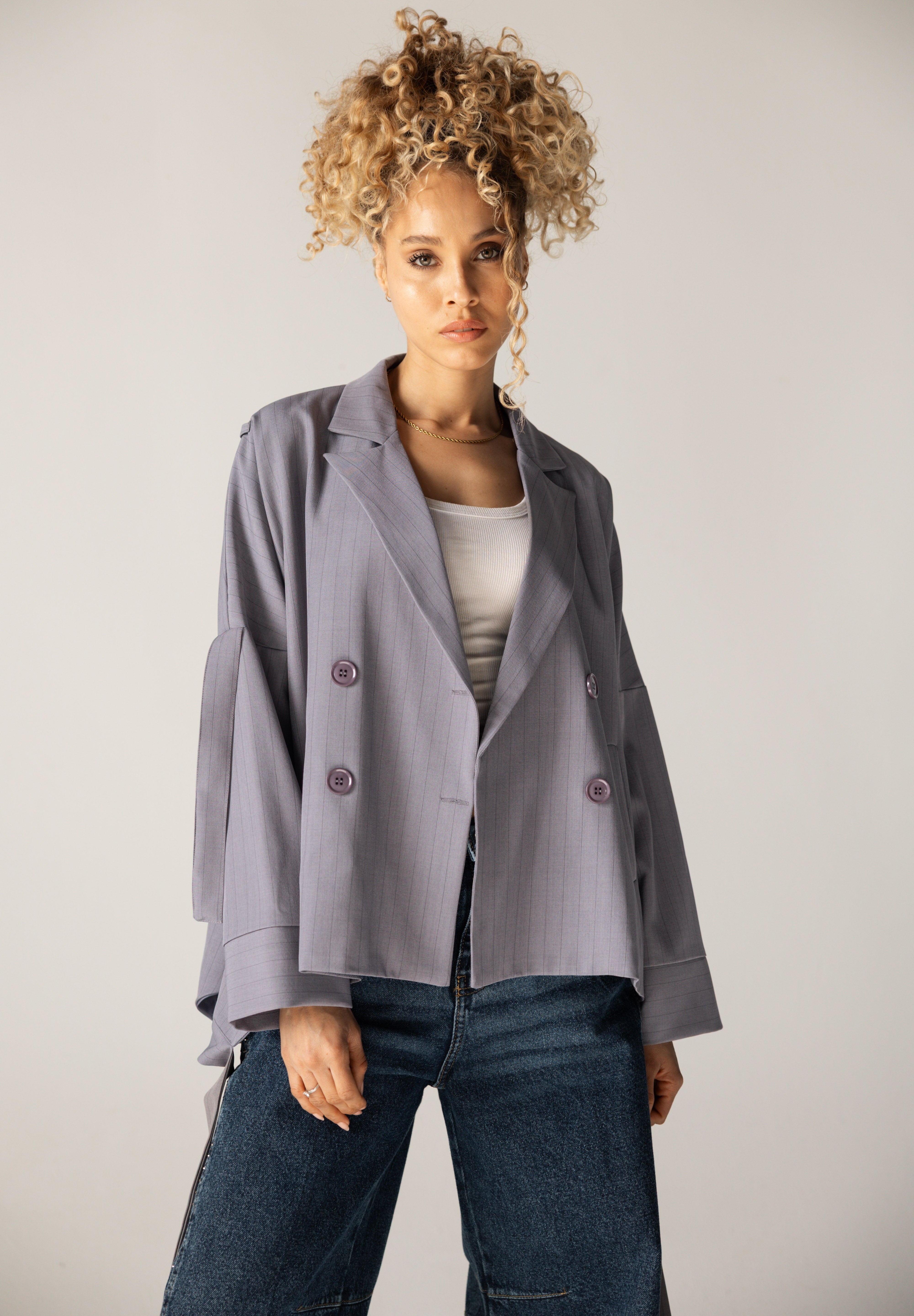 Bestie Blazer Grey - AB ESSENTIALS