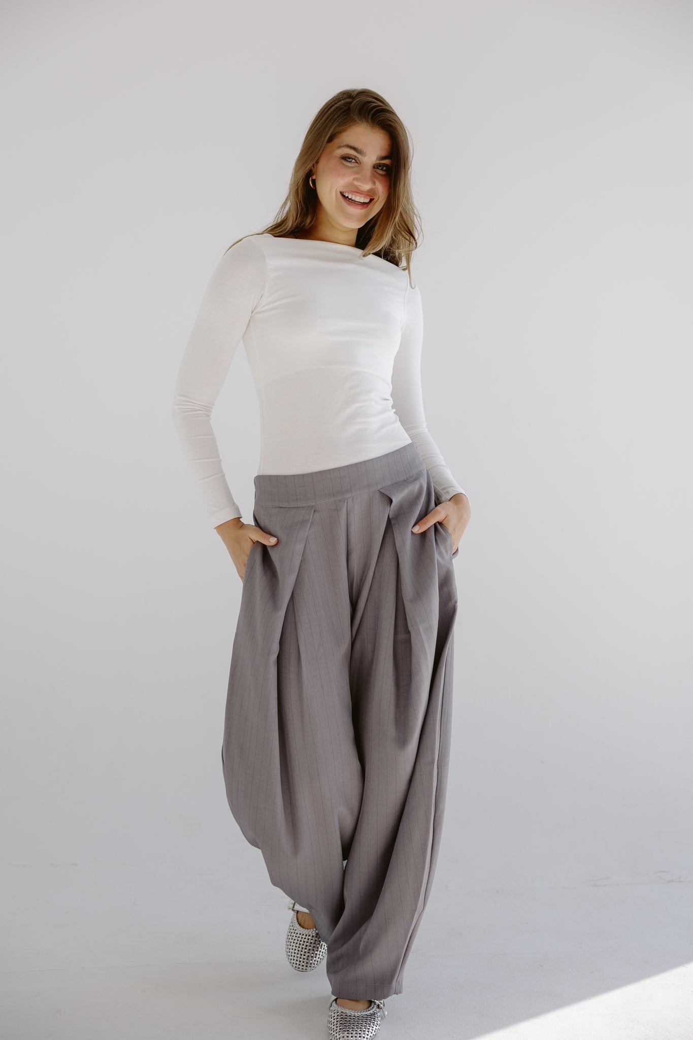Bestie Pants Grey - AB ESSENTIALS