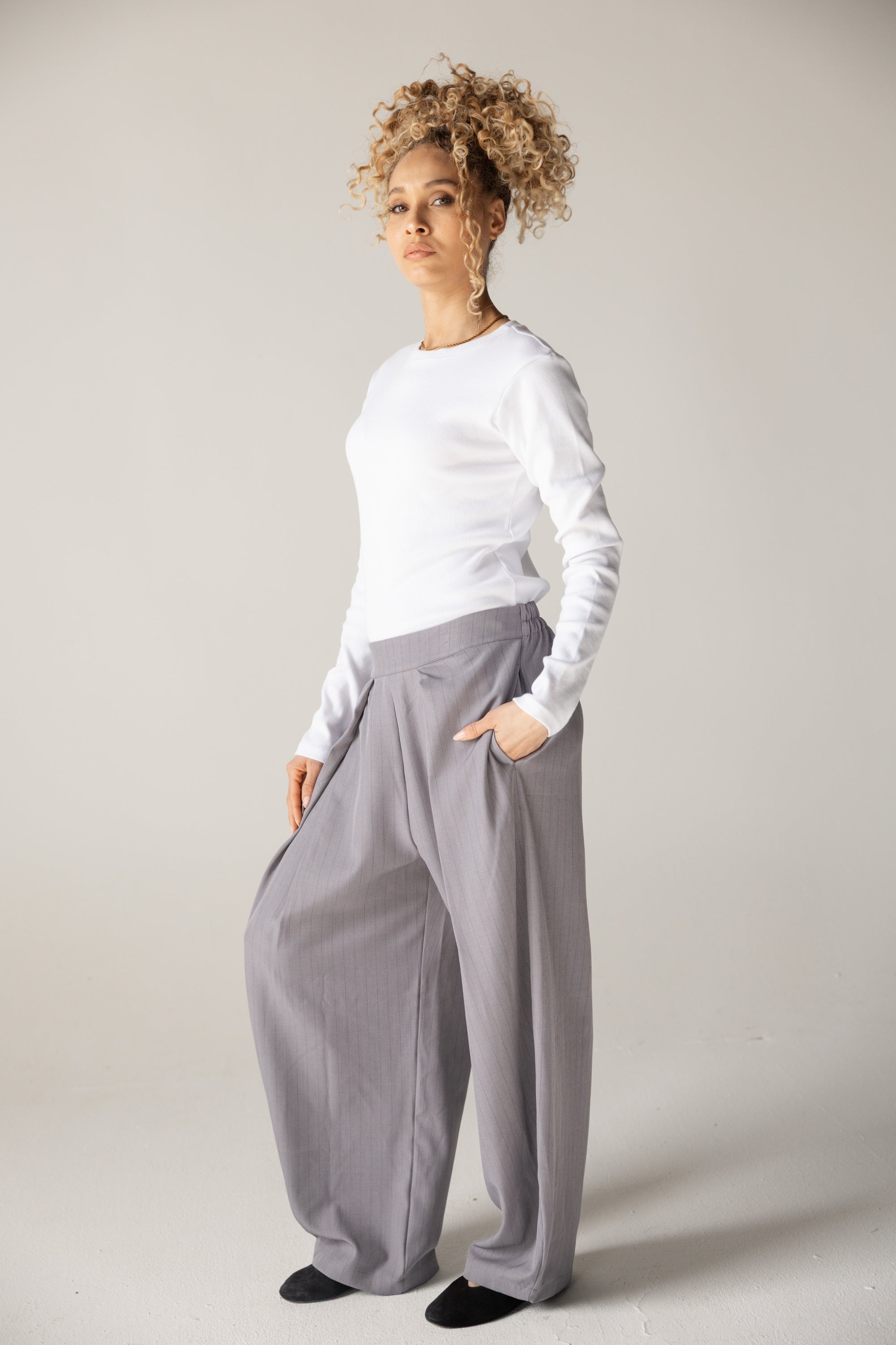 Bestie Pants Grey - AB ESSENTIALS