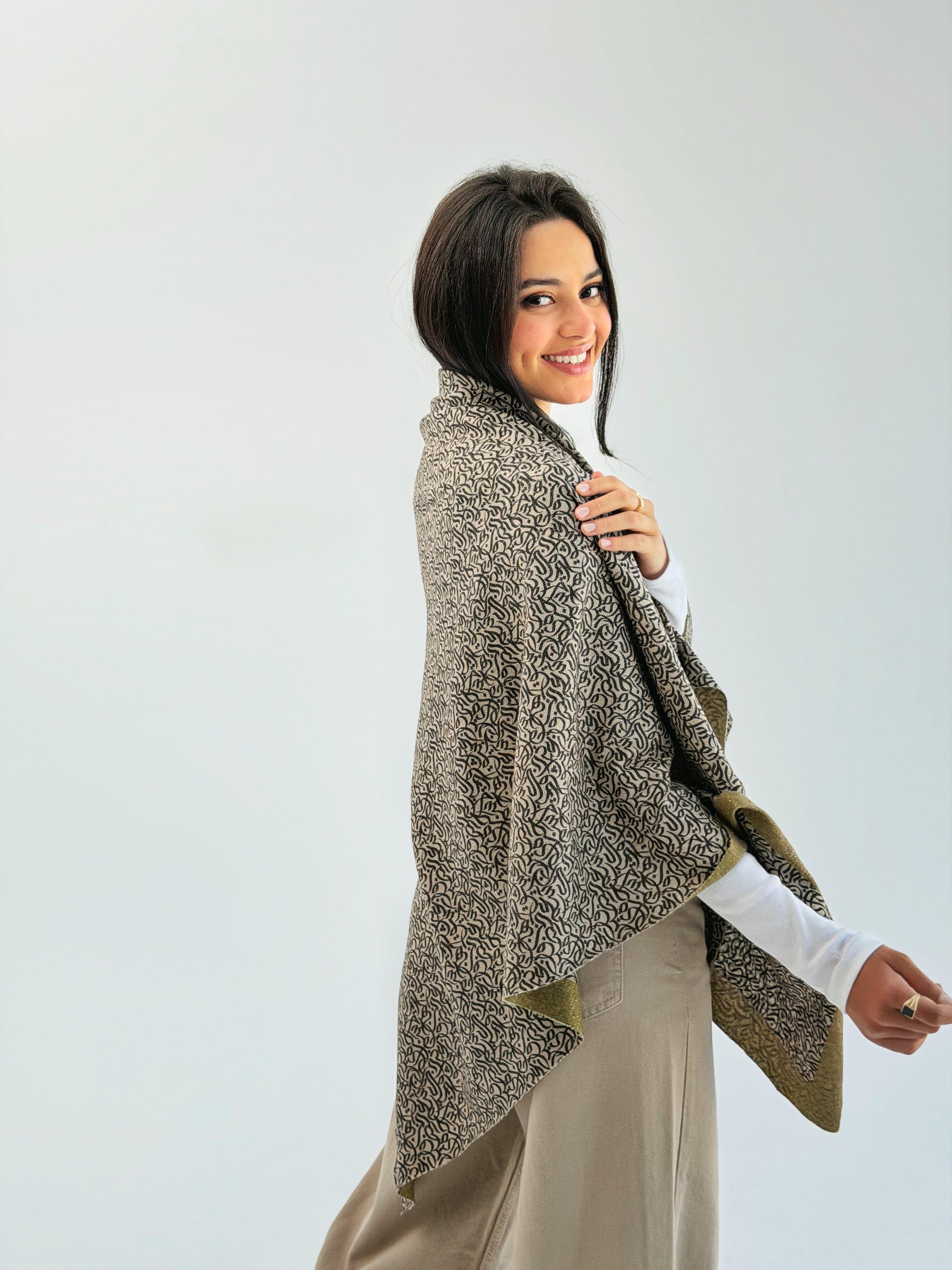 Bird Wool Shawl - AB ESSENTIALS
