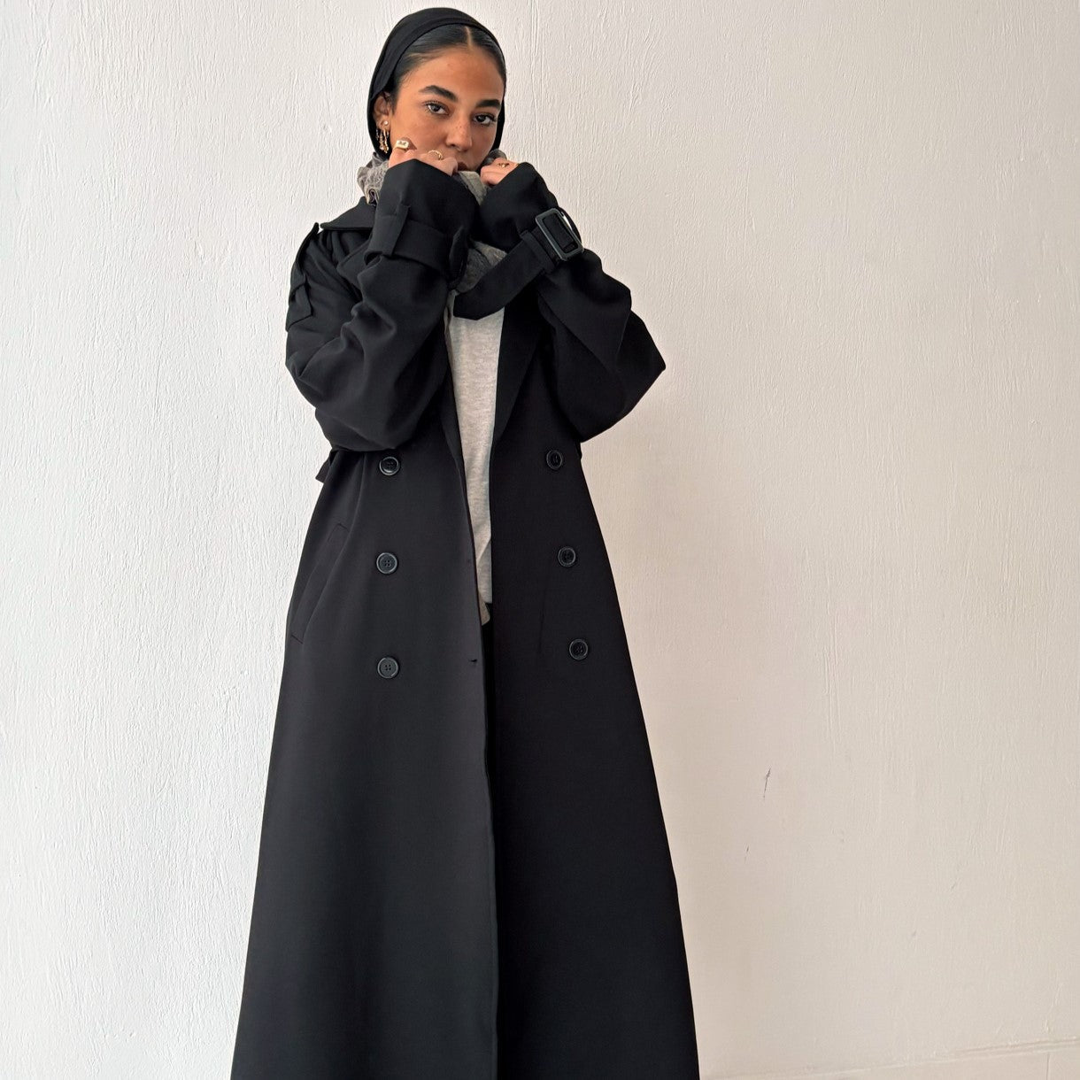 Blacky Trench Coat - AB ESSENTIALS