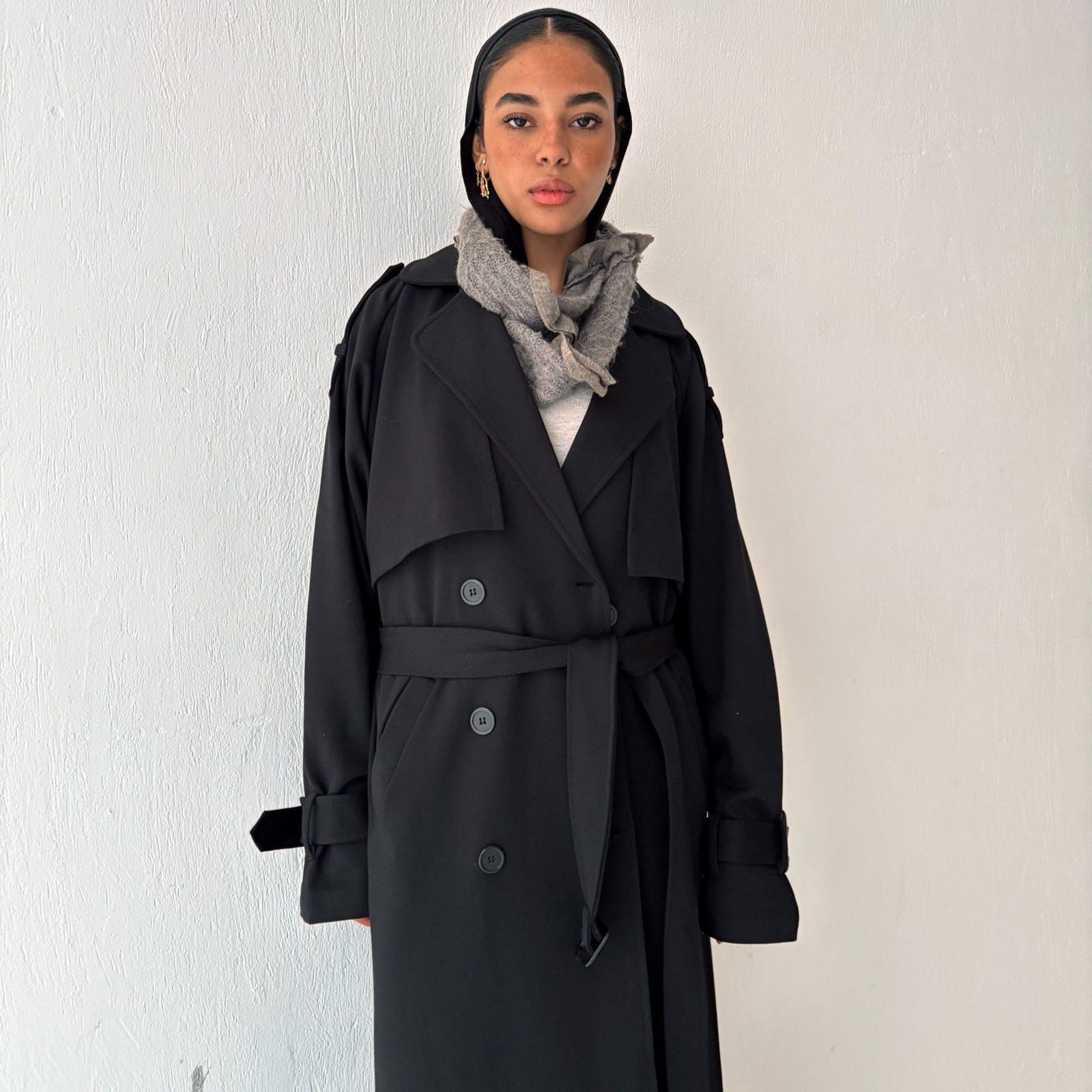 Blacky Trench Coat - AB ESSENTIALS