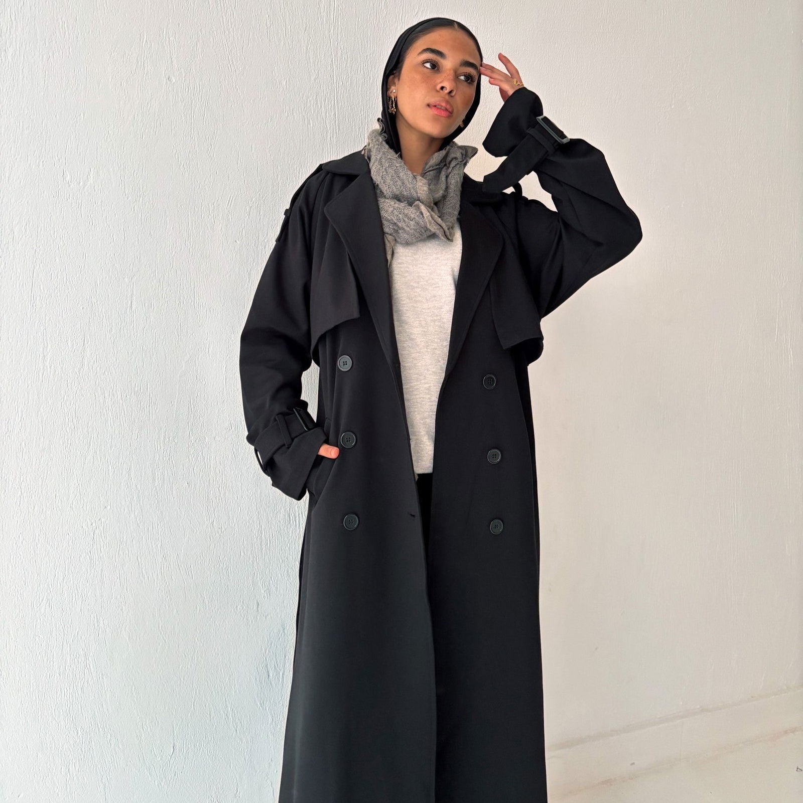 Blacky Trench Coat - AB ESSENTIALS