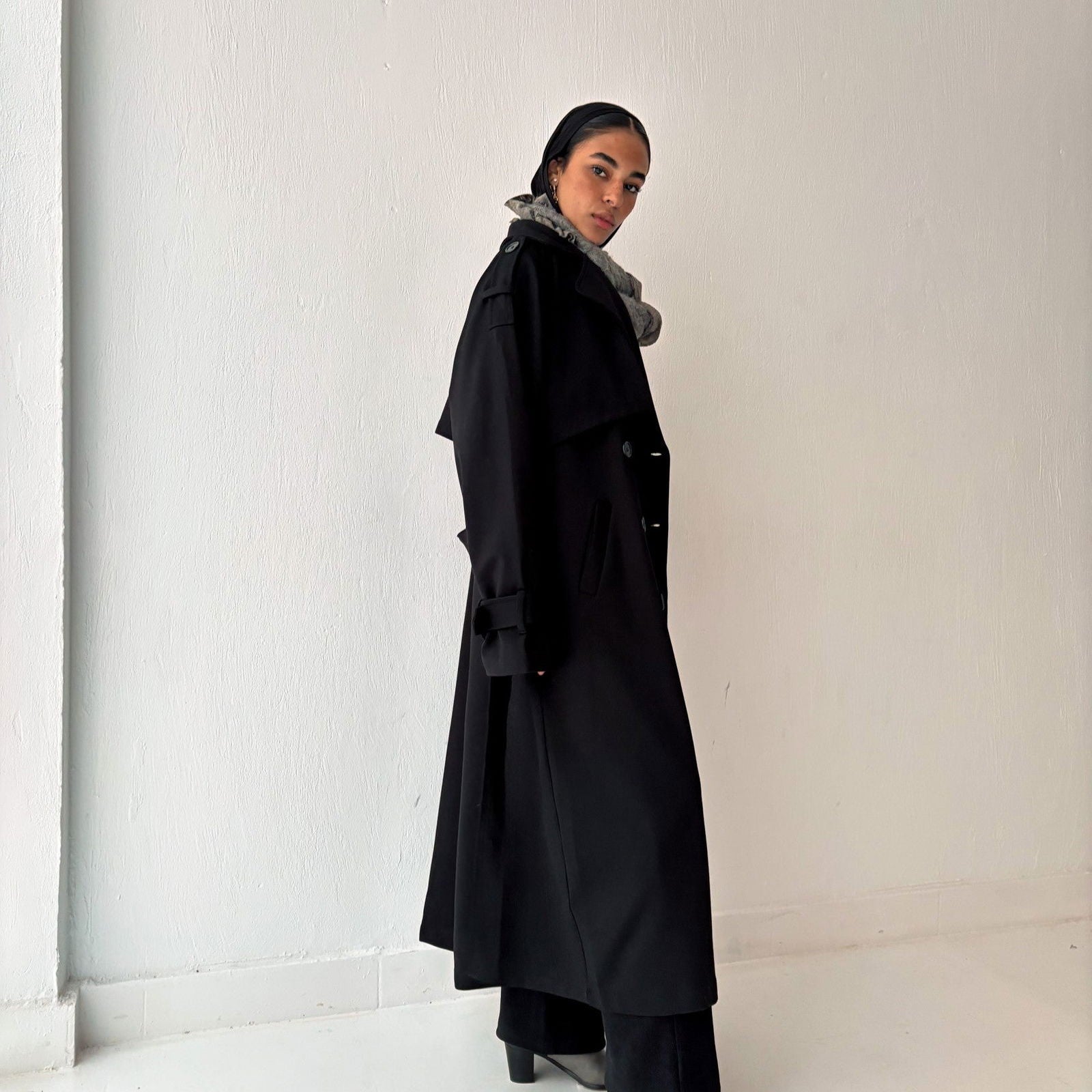 Blacky Trench Coat - AB ESSENTIALS