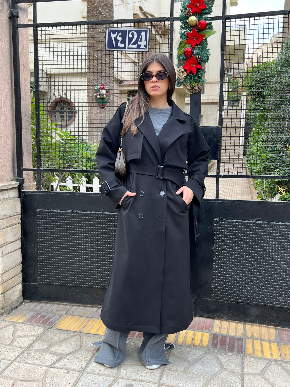 Blacky Trench Coat - AB ESSENTIALS