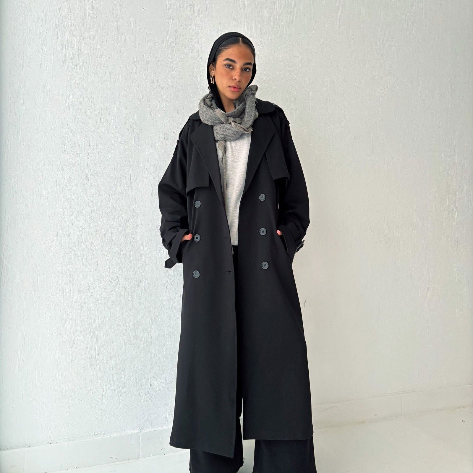Blacky Trench Coat - AB ESSENTIALS