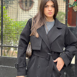 Blacky Trench Coat - AB ESSENTIALS