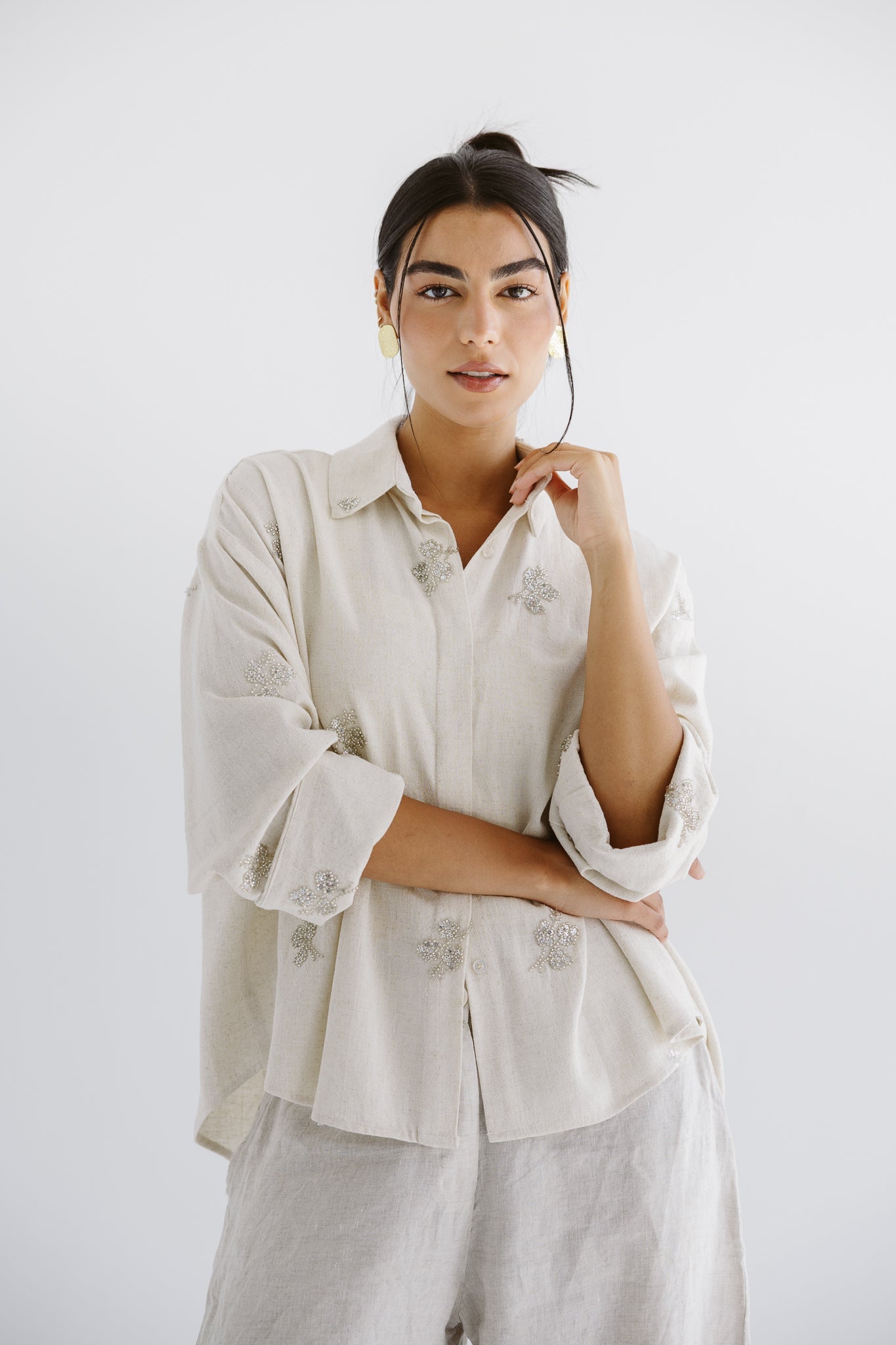 Bloom Blouse Beige - AB ESSENTIALS